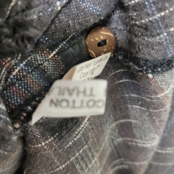 Yasuko Kurisaka Striped Cotton Button Jacket One Size Lagenlook - Picture 7 of 8